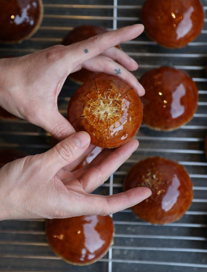 Choux caramellati