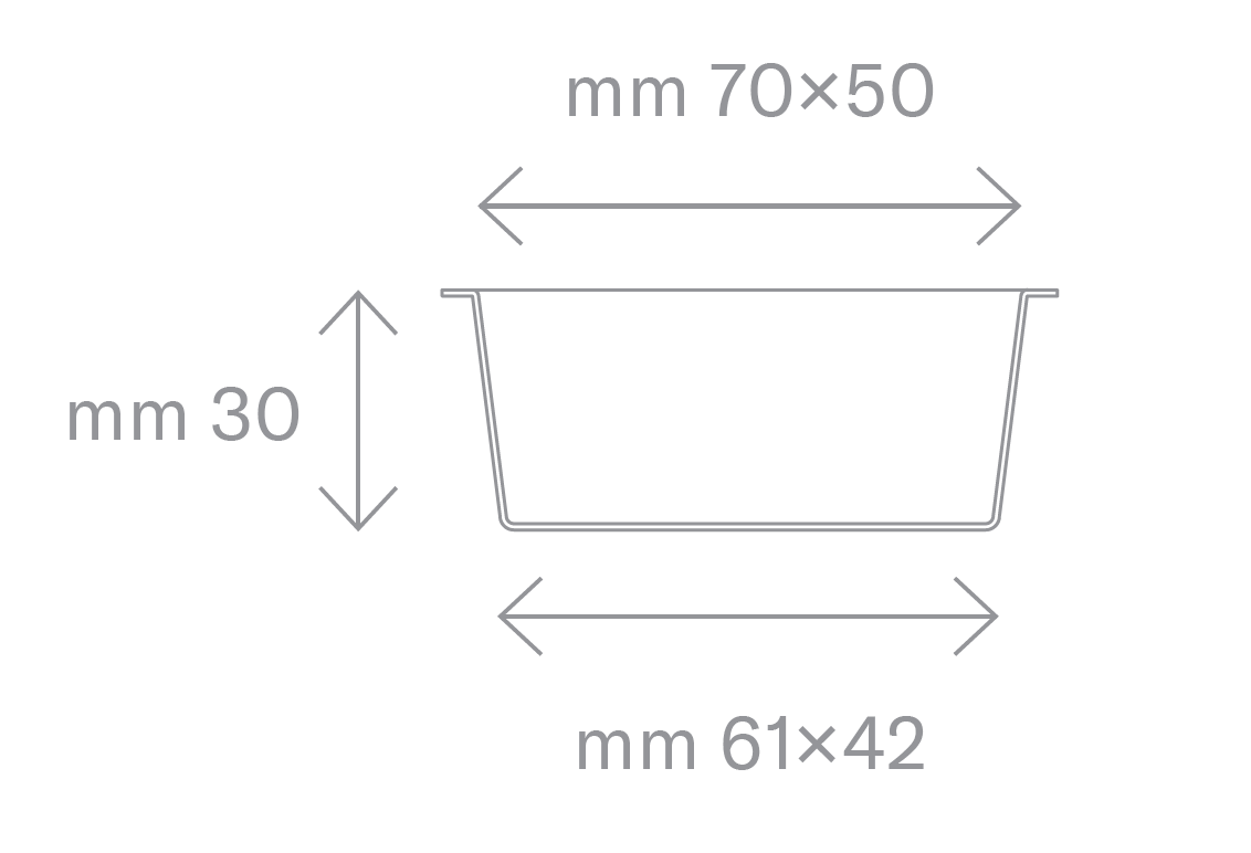 Silicone and fiber mold FB14 Oval