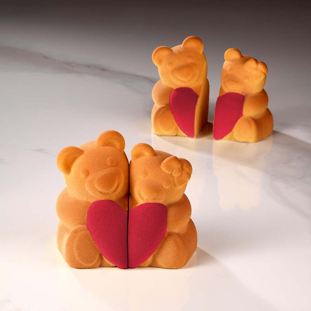 Single-serving portion silicone mould - Teddy Love PX43141