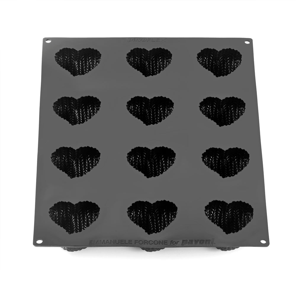 Single-serving portion silicone mould - Tricot heart PX43142